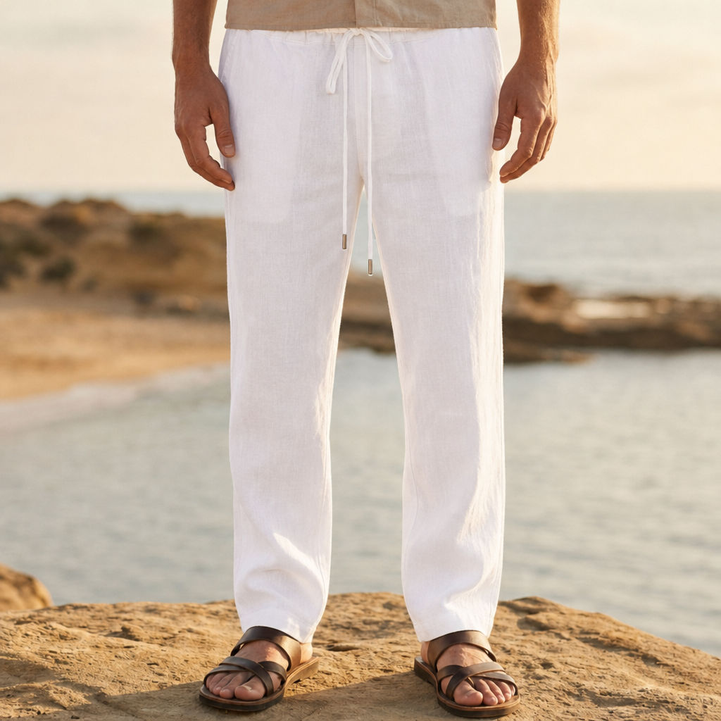 Vellara Linen Drawstring Trousers