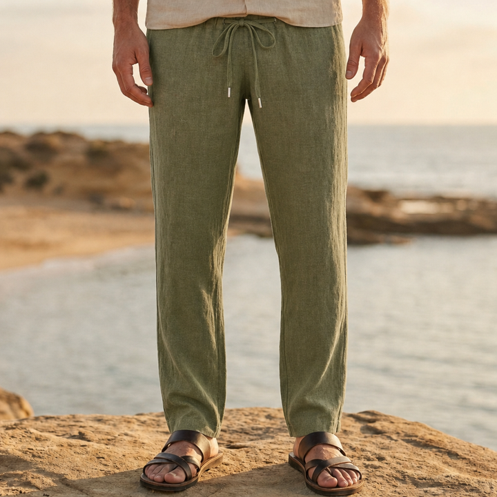 Vellara Linen Drawstring Trousers