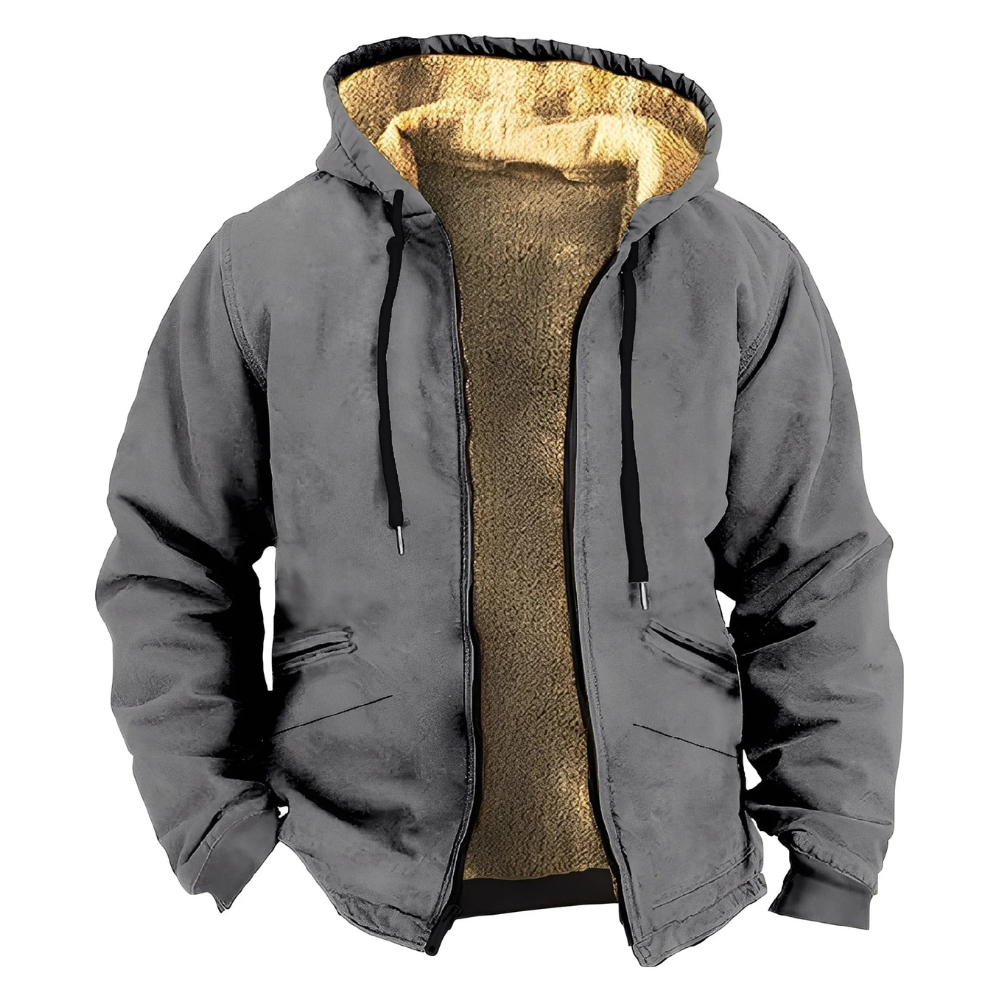 Frank | Mens Sherpa Lined Aztec Print Zip Hoodie