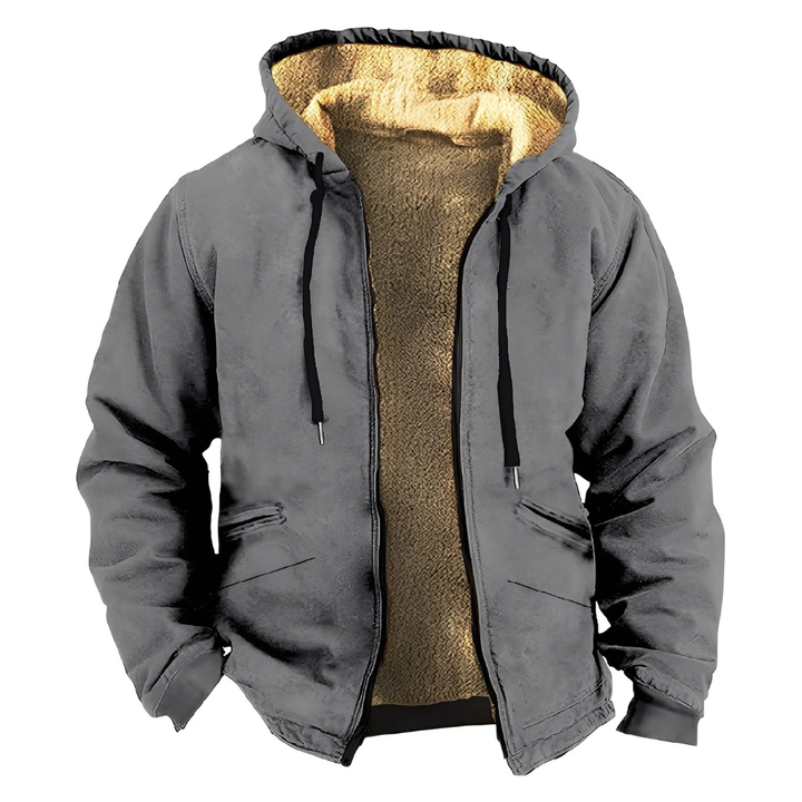 Frank | Mens Sherpa Lined Aztec Print Zip Hoodie