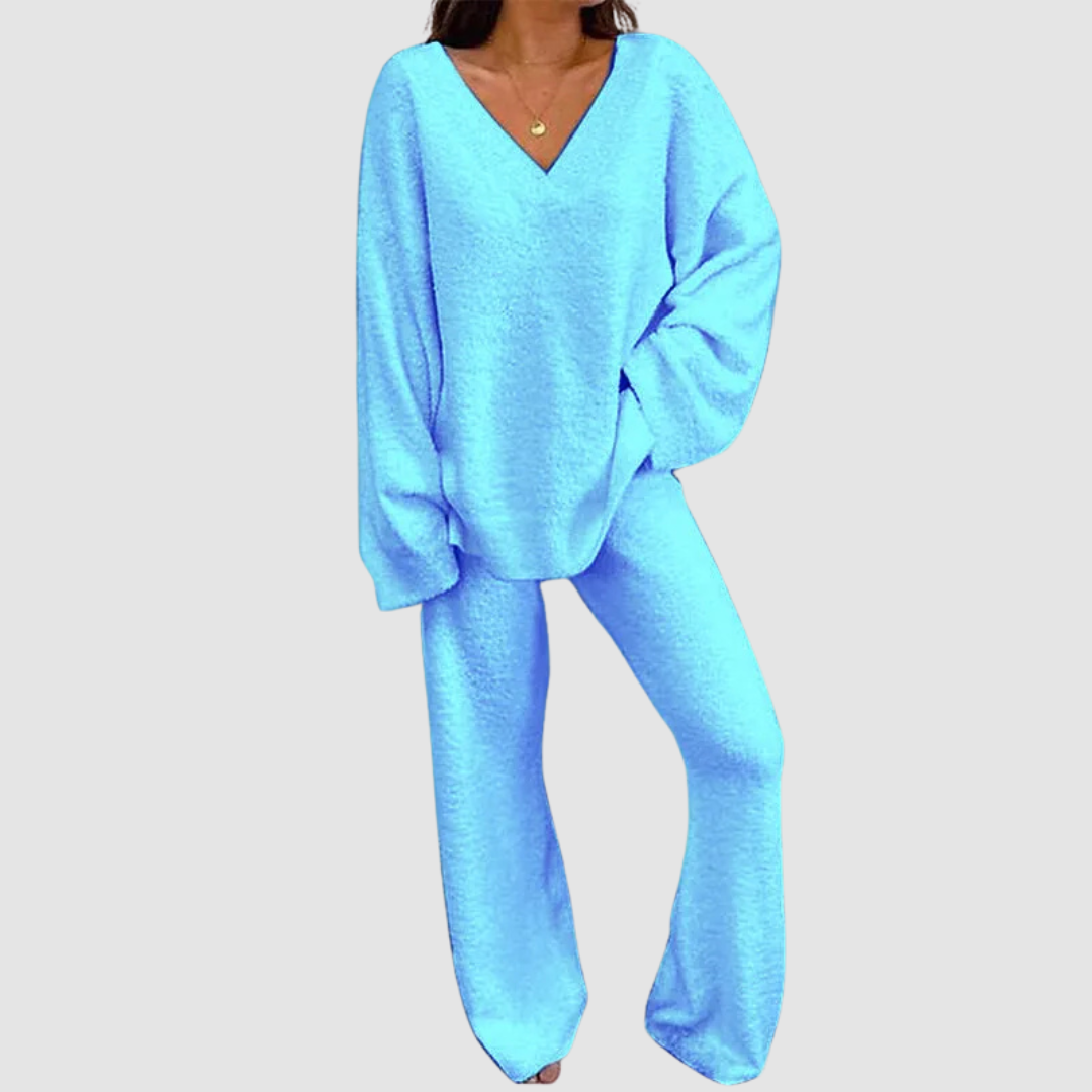 Karla™ V-Neck Long Sleeve Sweater &amp; Pants Set