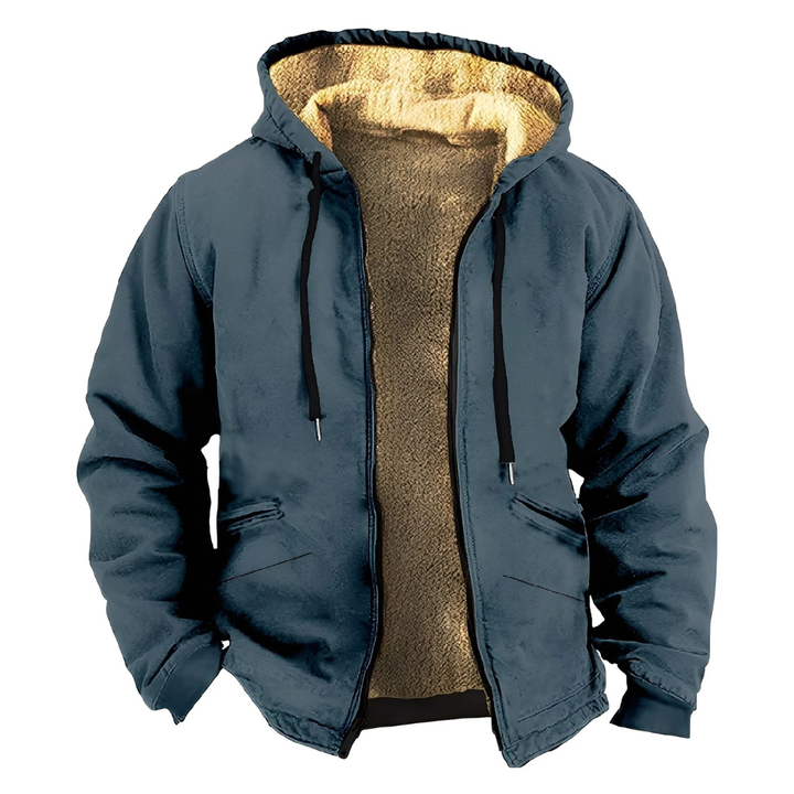 Frank | Mens Sherpa Lined Aztec Print Zip Hoodie