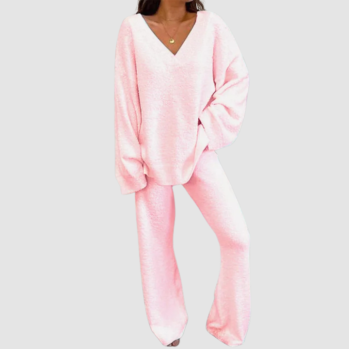 Karla™ V-Neck Long Sleeve Sweater &amp; Pants Set