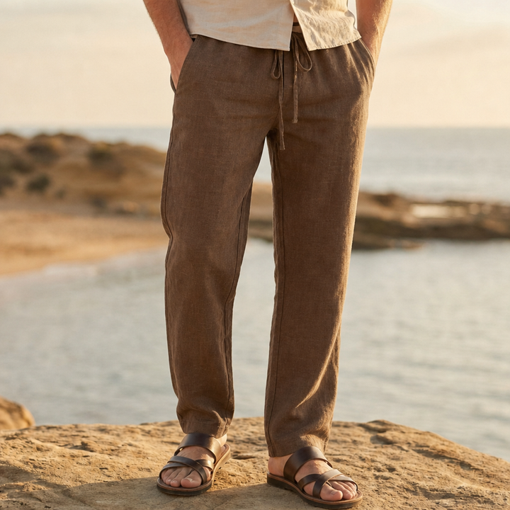 Vellara Linen Drawstring Trousers