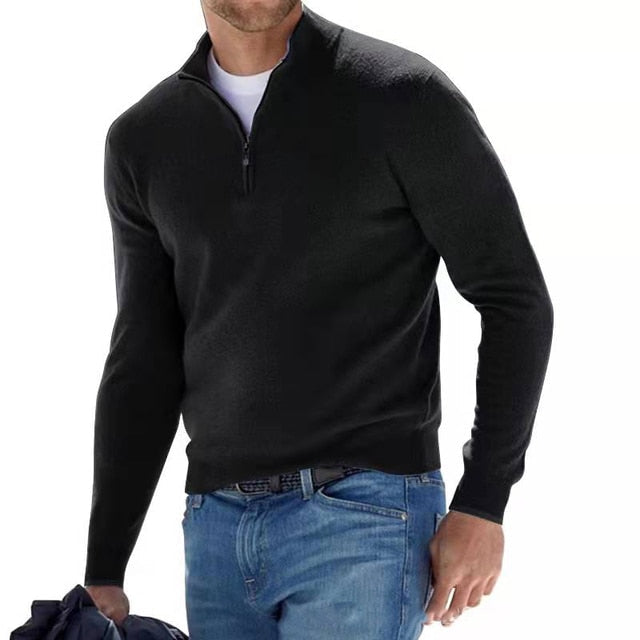 Bennett™ | Classic Zip Collar Knit Sweater