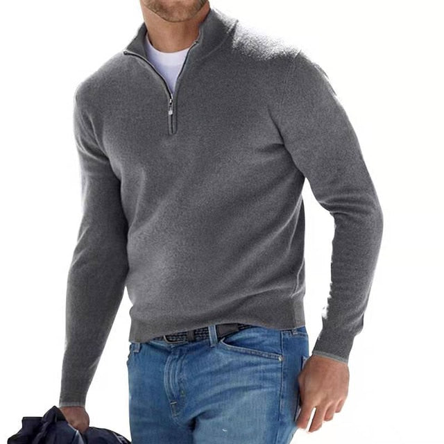 Bennett™ | Classic Zip Collar Knit Sweater