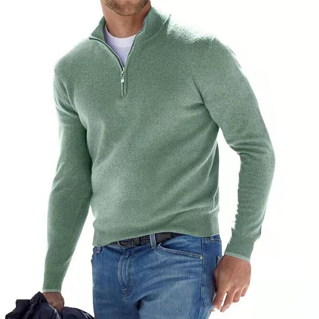 Bennett™ | Classic Zip Collar Knit Sweater