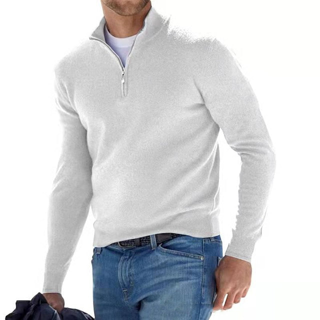 Bennett™ | Classic Zip Collar Knit Sweater