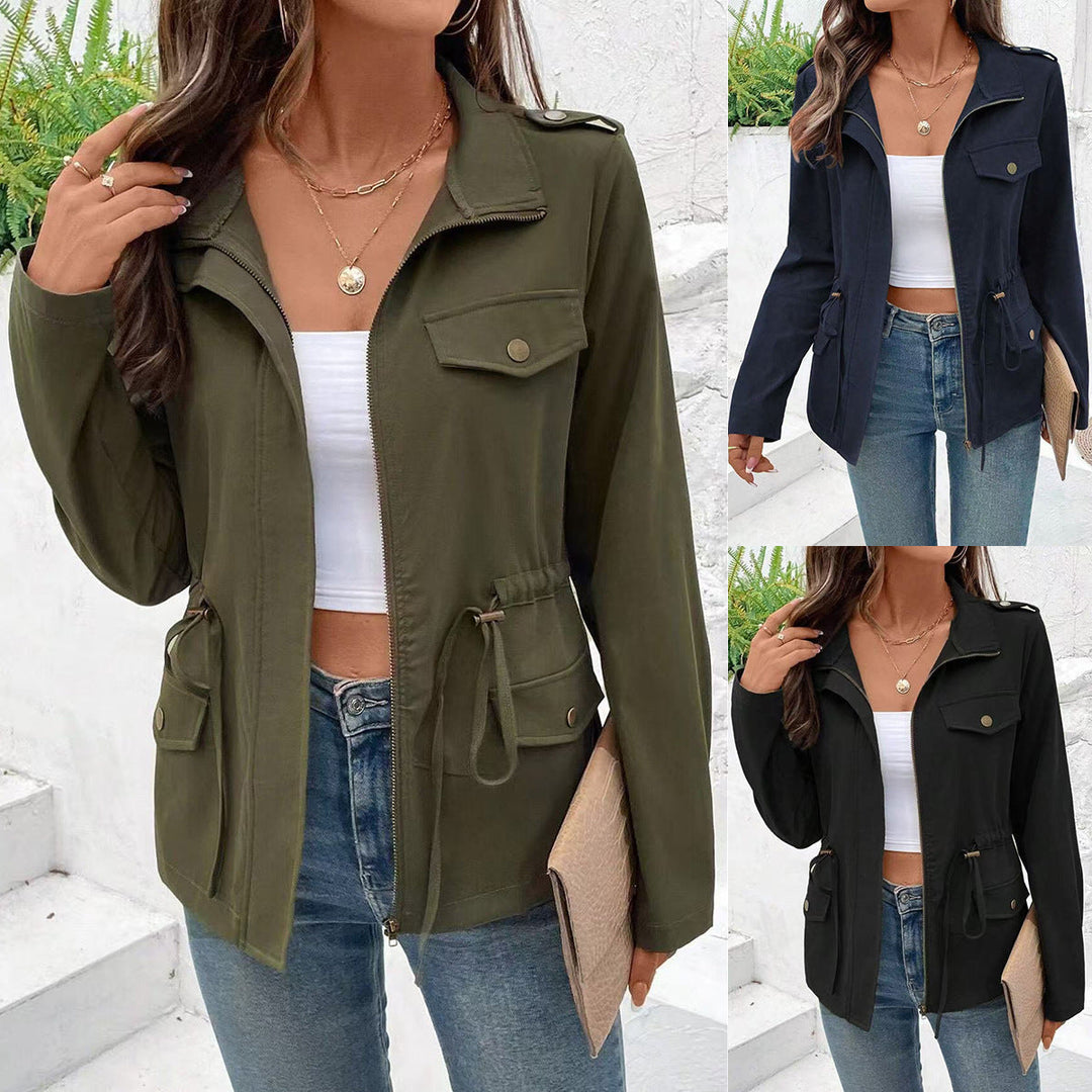 Camille™ | Lightweight Utility Jacket with Drawstring Waist