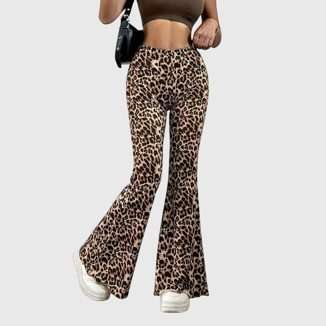 Clara | Leopard Bootcut Pants