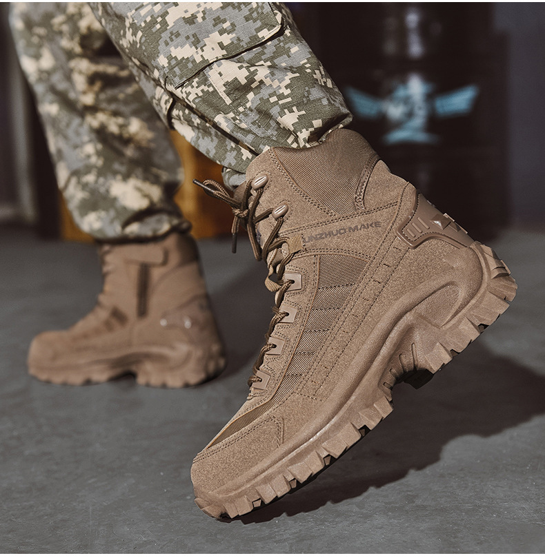 Men’s Lace-Up Tactical Hiking Work Boots