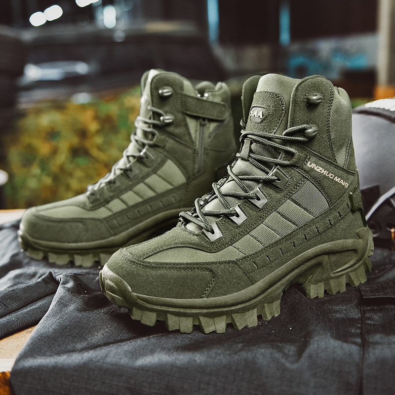Men’s Lace-Up Tactical Hiking Work Boots