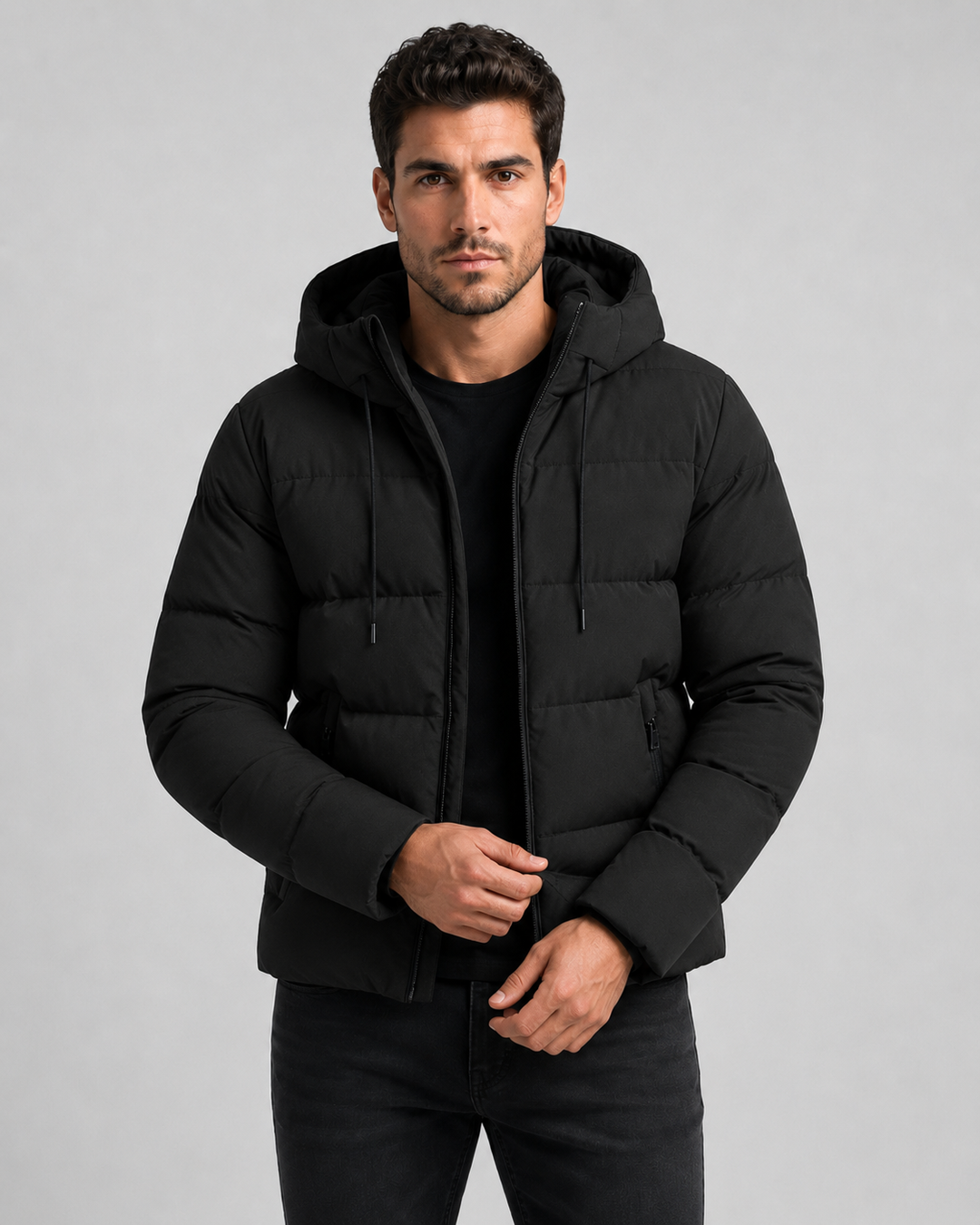 Laurence | Hooded Winter Puffer Jacket with Zip Pockets
