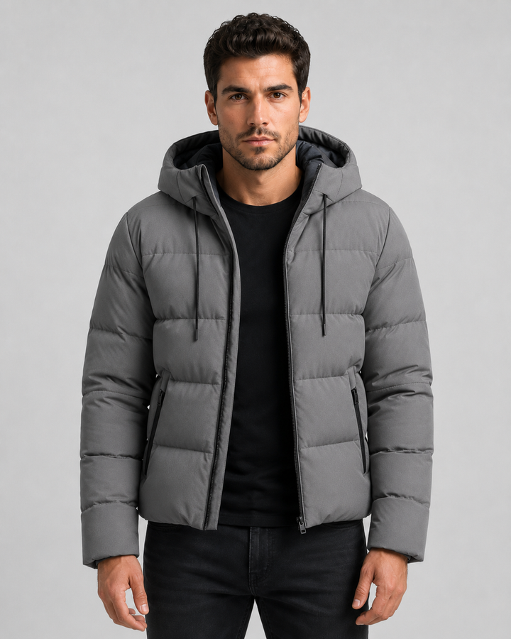 Laurence | Hooded Winter Puffer Jacket with Zip Pockets