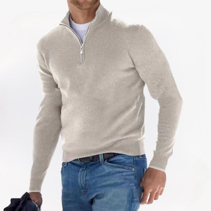 Bennett™ | Classic Zip Collar Knit Sweater